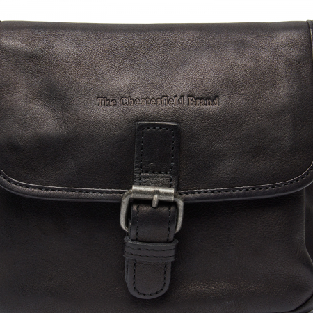 Geanta mica de dama, din piele naturala vintage, The Chesterfield Brand, Irma, Negru [2]