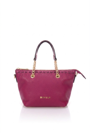 Geanta mica de dama, Massimo Castelli, din piele naturala, model 16053, Fucsia inchis