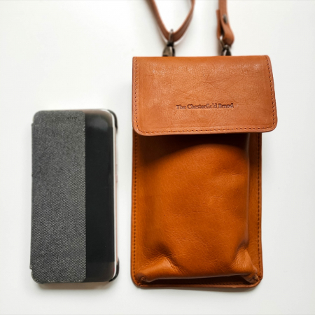 Geanta din piele naturala pentru telefon, The Chesterfield Brand, Andrea, Maro coniac [1]
