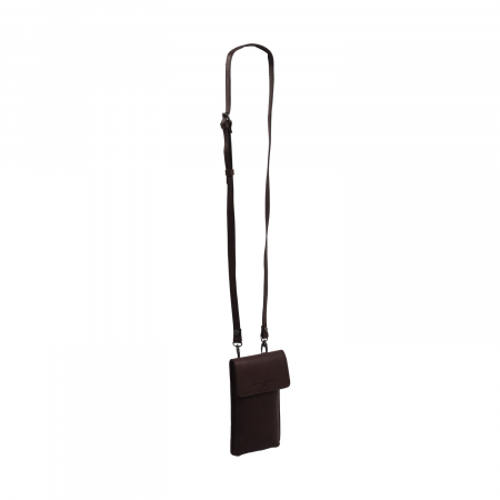 Geanta din piele naturala pentru telefon, The Chesterfield Brand, Andrea, Maro inchis [2]