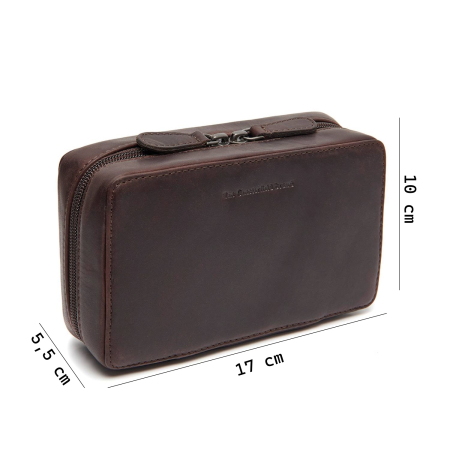 Geanta mica (organizator) accesorii electronice, The Chesterfield Brand, din piele naturala, Ardan, Maro inchis [1]