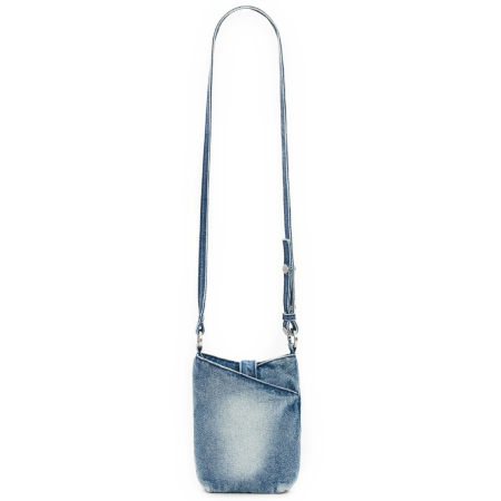 Geanta mica pentru telefon, Desigual, seria Half Logo, Albastru [4]