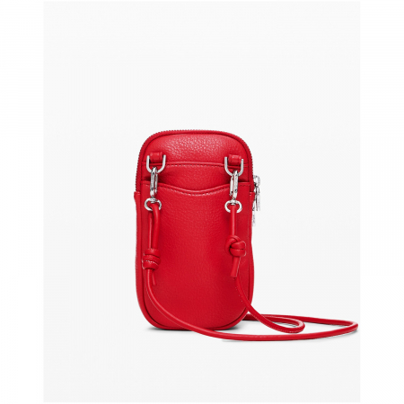 Geanta mica pentru telefon, Desigual, seria Half logo FW24, Rosu [7]