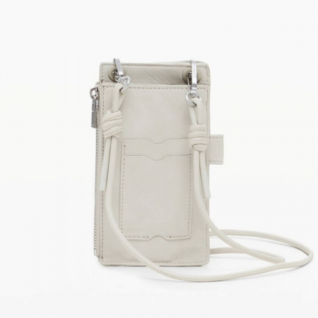 Geanta mica pentru telefon, Desigual, seria Half logo Milton Piedra, Crem [3]