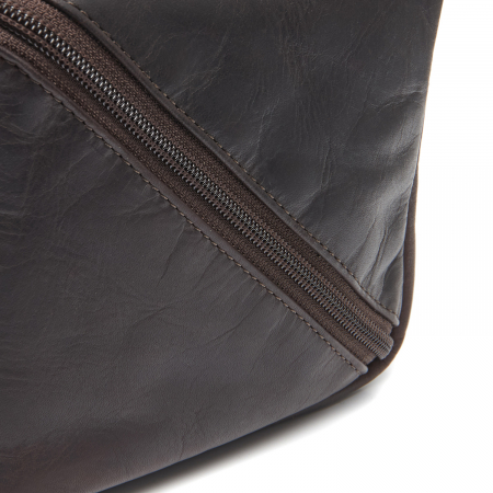 Geanta pentru cosmetice The Chesterfield Brand, din piele naturala, Elmia, Maro inchis [3]