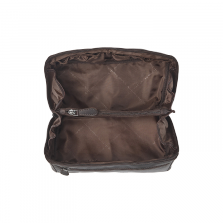 Geanta pentru cosmetice The Chesterfield Brand, din piele naturala, Elmia, Maro inchis [1]