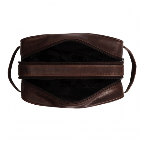 Geanta pentru cosmetice The Chesterfield Brand, din piele naturala, Stacey, Maro inchis [3]