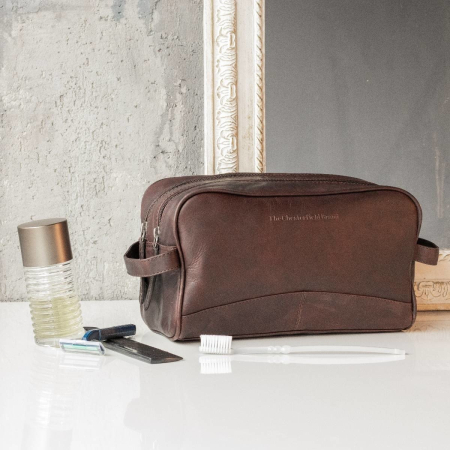Geanta pentru cosmetice The Chesterfield Brand, din piele naturala, Stacey, Maro inchis [1]