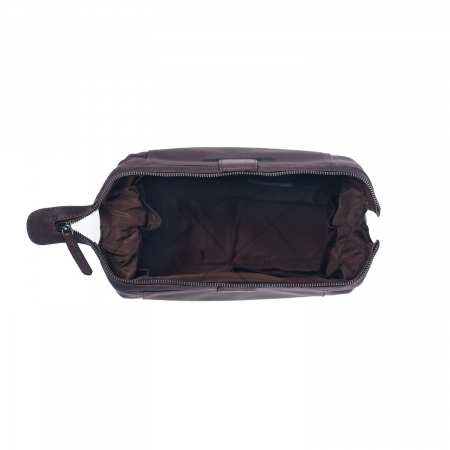 Geanta pentru cosmetice The Chesterfield Brand, din piele naturala, Vince, Maro inchis [2]