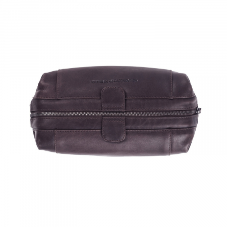 Geanta pentru cosmetice The Chesterfield Brand, din piele naturala, Vince, Maro inchis [1]