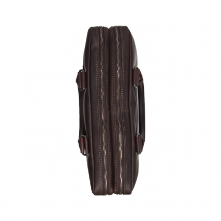 Geanta pentru laptop 15 inch, piele naturala, The Chesterfield Brand, Fabian, Maro inchis [2]