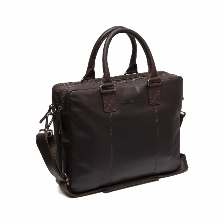 Genti laptop - Geanta pentru laptop 15 inch, piele naturala, The Chesterfield Brand, Fabian, Maro inchis