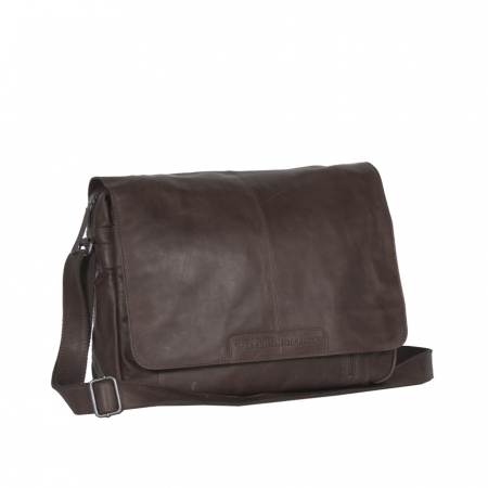 Geanta pentru laptop din piele naturala, The Chesterfield Brand, Richard 15.4 inch, Maro inchis [1]