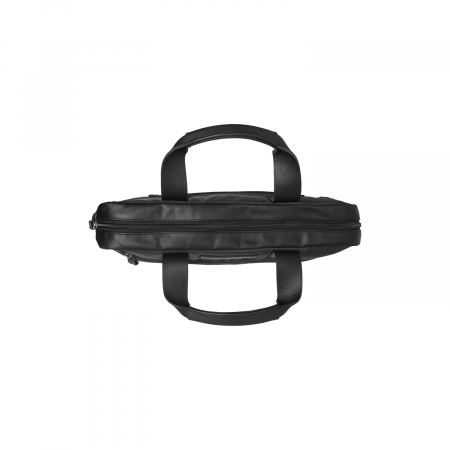 Geanta pentru laptop de 15 inch, din piele naturala si nylon, The Chesterfield Brand, Narvik, Negru [4]