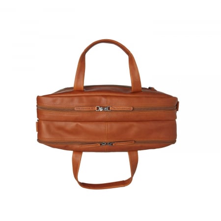 Geanta pentru laptop de 17 inch, din piele naturala si nylon, The Chesterfield Brand, Nivano, Verde olive [3]