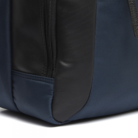 Geanta pentru laptop de 17 inch, din piele naturala si nylon, The Chesterfield Brand, Nivano, Bleumarin [3]