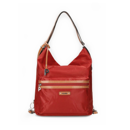 Dama - Geanta/rucsac, de umar, 2 in 1, de dama, din nylon, Sonja, Rosu