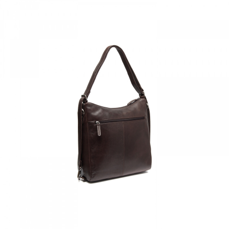 Geanta/rucsac de umar 2 in 1 de dama piele naturala, The Chesterfield Brand, Letizia, Maro inchis [6]