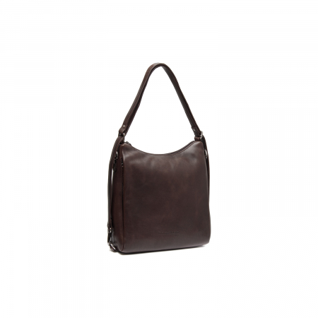 Genti de zi - Geanta/rucsac de umar 2 in 1 de dama piele naturala, The Chesterfield Brand, Letizia, Maro inchis