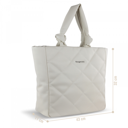 Geanta shopper de dama, bugatti, seria Cara 496152, Crem [1]