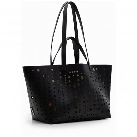 Geanta shopper de dama, Desigual, seria Bloomer Cahuil, Negru [8]