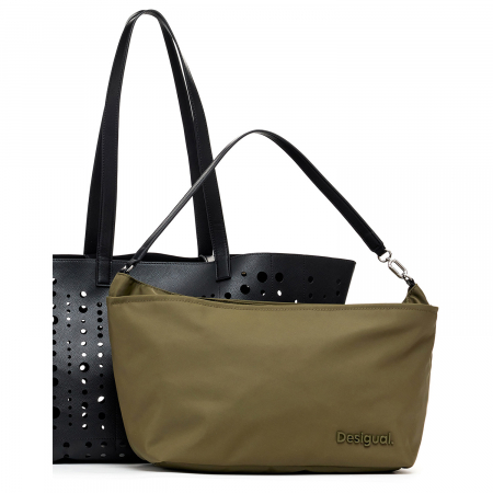 Geanta shopper de dama, Desigual, seria Bloomer Cahuil, Negru [2]