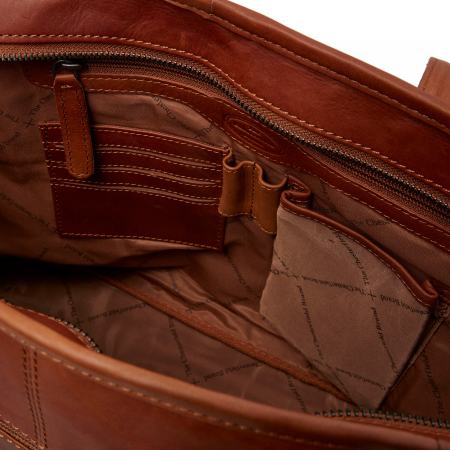 Geanta shopper de dama din piele naturala, The Chesterfield Brand, Monza, Maro coniac [5]