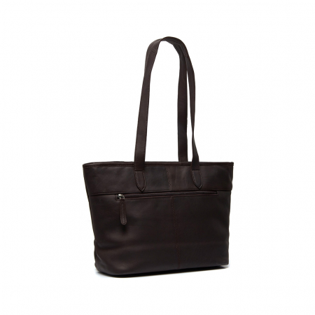 Geanta shopper de dama din piele naturala, The Chesterfield Brand, Monza, Maro inchis [4]