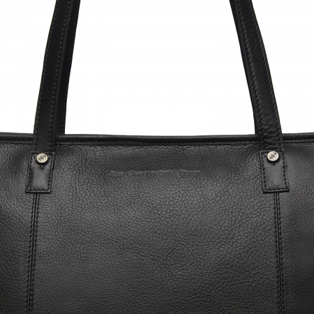 Geanta shopper de dama din piele naturala, The Chesterfield Brand, Salo, Negru [2]