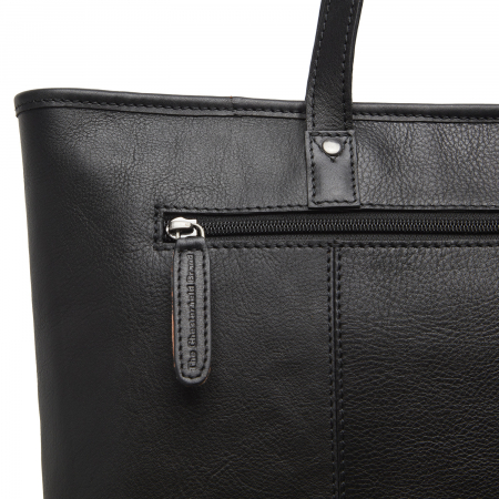 Geanta shopper de dama din piele naturala, The Chesterfield Brand, Salo, Negru [3]