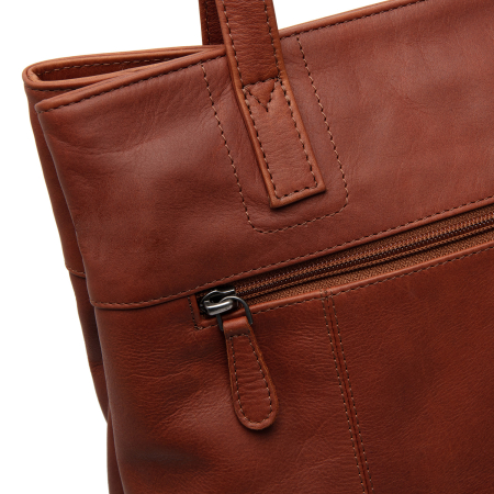 Geanta shopper de dama din piele naturala, The Chesterfield Brand, Solvia, Maro coniac [5]