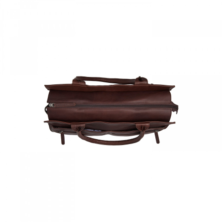 Geanta multifunctionala 3 in 1 shopper /bebe /scutece, The Chesterfield Brand, piele naturala, Elody, Maro inchis [4]