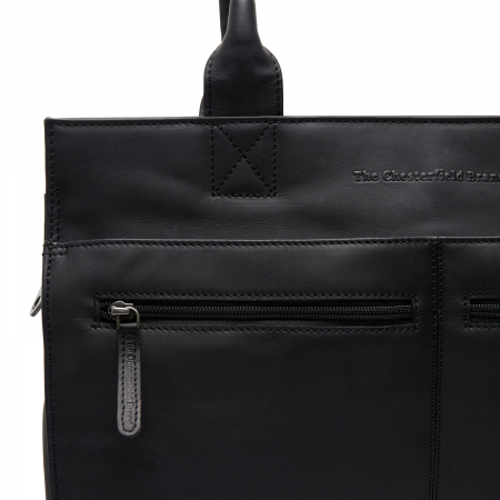 Geanta multifunctionala 3 in 1 shopper /bebe /scutece, The Chesterfield Brand, piele naturala, Elody, Negru [4]