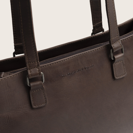 Geanta shopper din piele naturala, The Chesterfield Brand, Ellsworth, Maro inchis [4]