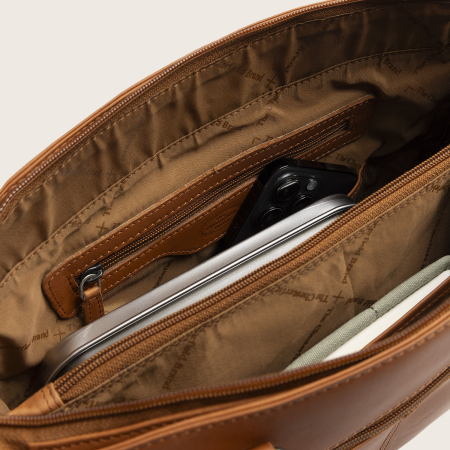 Geanta shopper din piele naturala, The Chesterfield Brand, Ellsworth, Maro coniac [10]