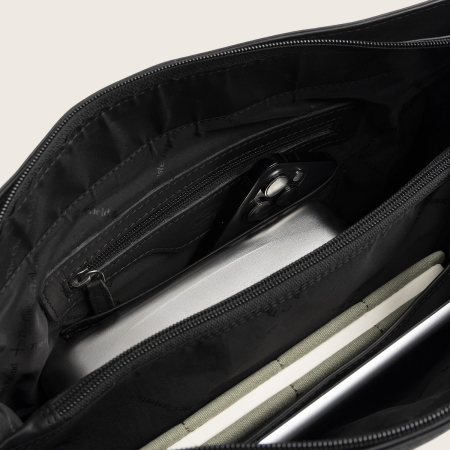 Geanta shopper din piele naturala, The Chesterfield Brand, Ellsworth, Negru [3]