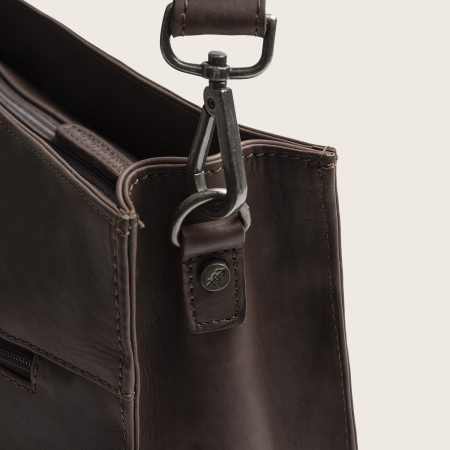 Geanta shopper din piele naturala, The Chesterfield Brand, Ellsworth, Maro inchis [7]