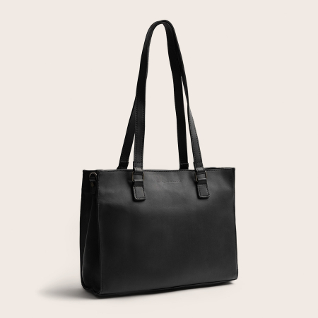 Dama - Geanta shopper din piele naturala, The Chesterfield Brand, Ellsworth, Negru