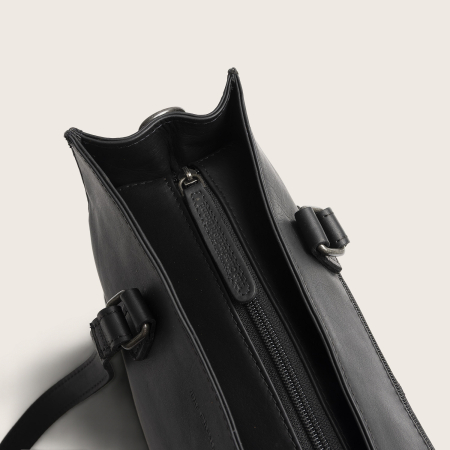Geanta shopper din piele naturala, The Chesterfield Brand, Ellsworth, Negru [5]