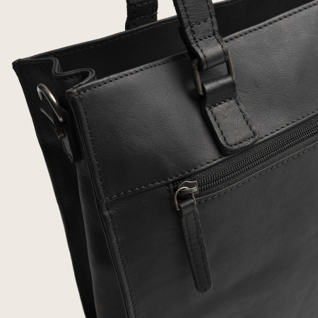 Geanta shopper din piele naturala, The Chesterfield Brand, Ellsworth, Negru [7]