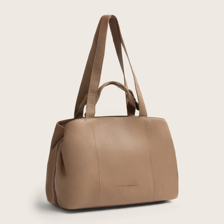 Dama - Geanta shopper din piele naturala, The Chesterfield Brand, Nerissa, Taupe