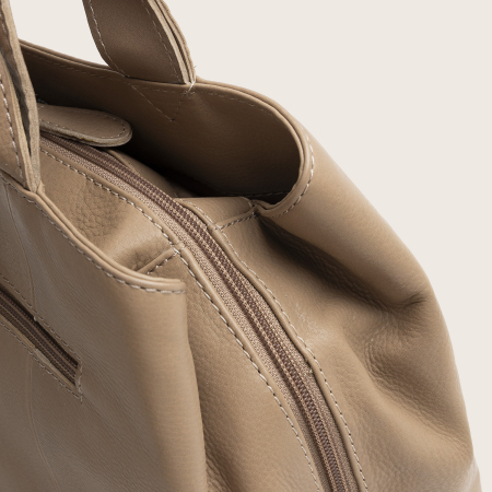 Geanta shopper din piele naturala, The Chesterfield Brand, Nerissa, Taupe [4]