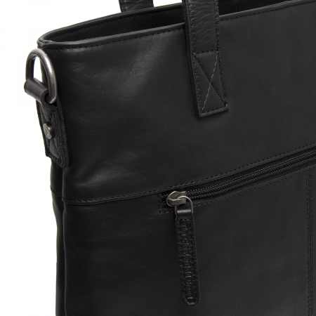 Geanta shopper, din piele naturala, The Chesterfield Brand, Nunavik, Negru [4]