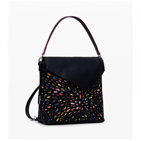 Rucsacuri - Geanta si rucsac de dama, Desigual, seria Blackwell Jersey, Negru