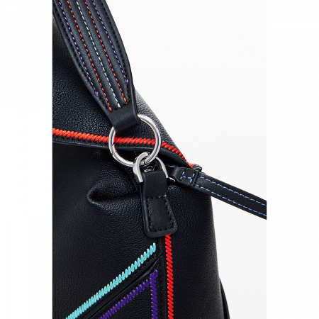 Geanta si rucsac de dama, Desigual, seria Cleo Jersey, Negru [5]