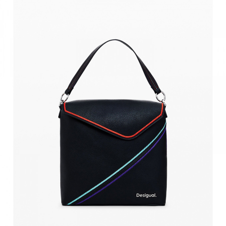 Geanta si rucsac de dama, Desigual, seria Cleo Jersey, Negru [2]