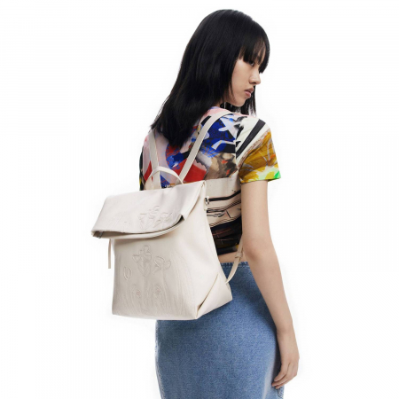Rucsac de dama, Desigual, seria Etherea Lovington, Ocru