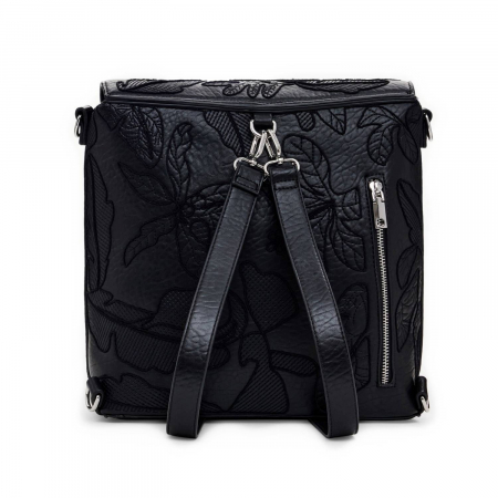 Geanta si rucsac de dama, Desigual, seria Jolie Jersey, Negru [5]