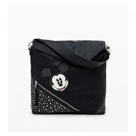 Geanta si rucsac de dama, Desigual, seria Mickey Studstyle Jersey, Negru [5]