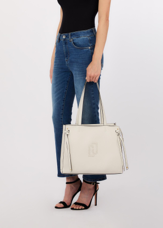 Geanta Tote dama, Liu Jo, AA6080 Model Lapislazzu, Crem [1]